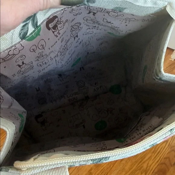 Floral canvas, lunch bag or small tote - Picture 4 of 4